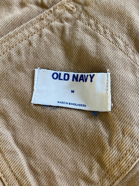 Old Navy Tan Overalls with Front Bib - Picture 2 of 3